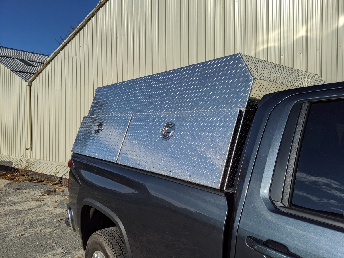 truck side box with aluminum cap