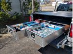 truck bed tool box with drawers