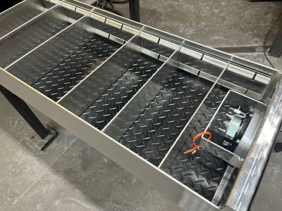 truck bed toolbox with accessories